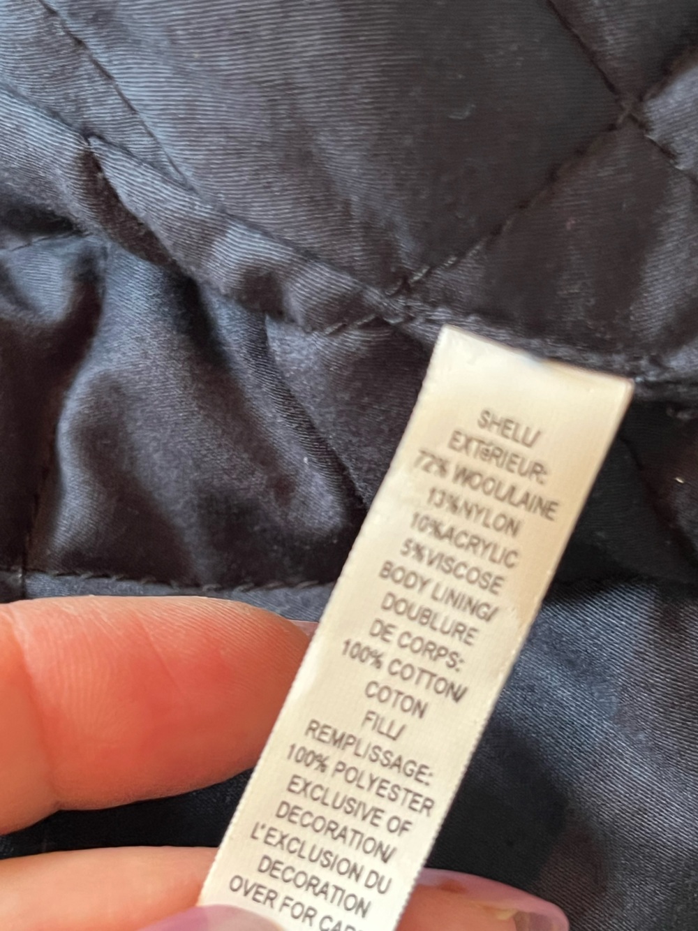 Tell Me Lies Screen Worn Lucy Hero Abercrombie & Fitch Navy Duffle Coat Jacket S - Picture 10 of 16